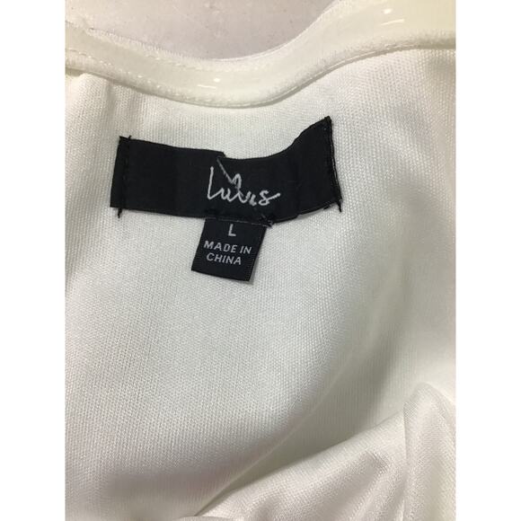 LULU'S L Chic Vow White Satin Off-the-Shoulder Bow Jumpsuit NEW B87 - Picture 9 of 12